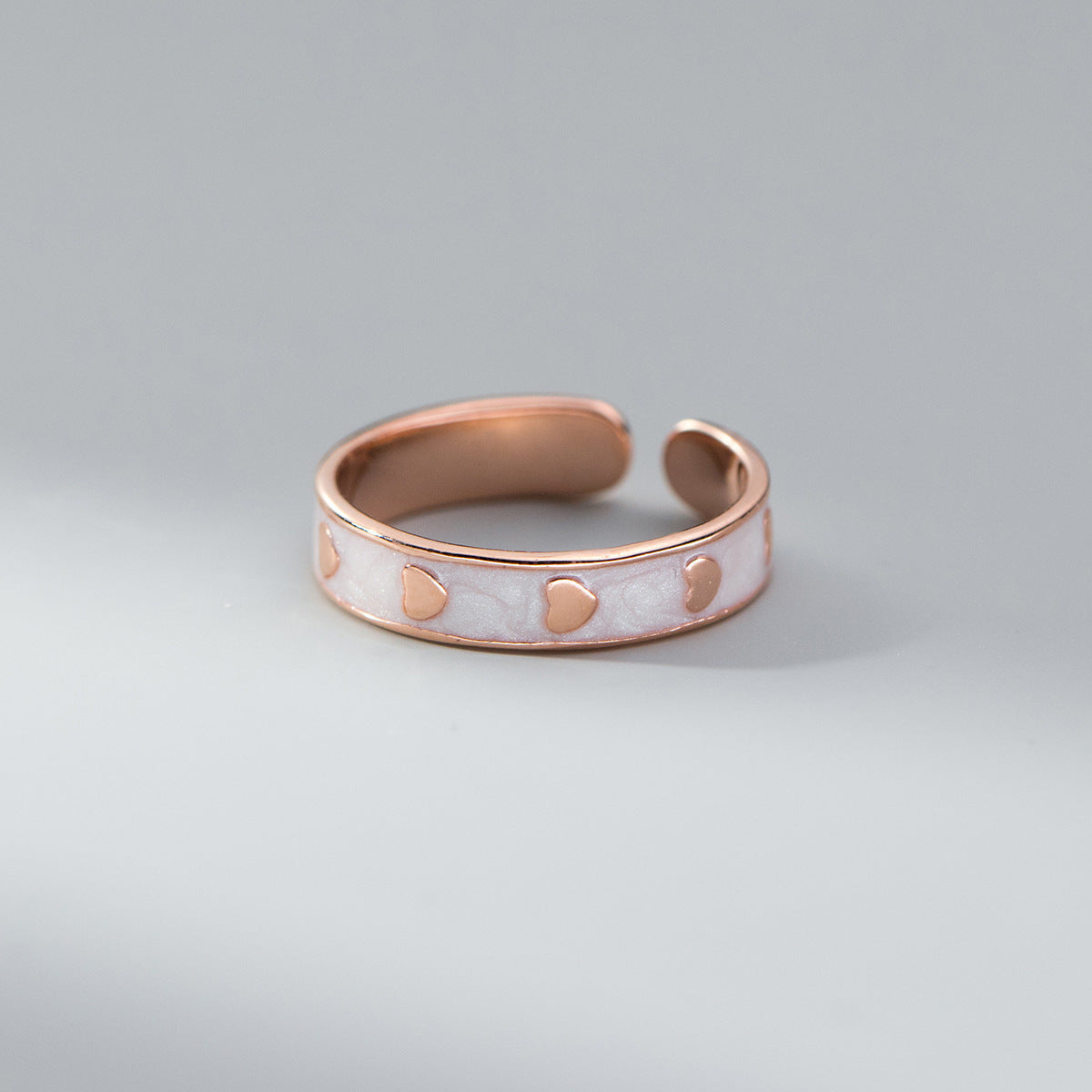 Fashion Epoxy Love Heart-shaped Ring Women