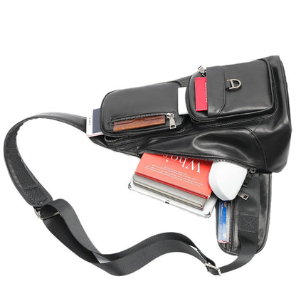 Cowhide Chest Bag Skeleton-Skin Design