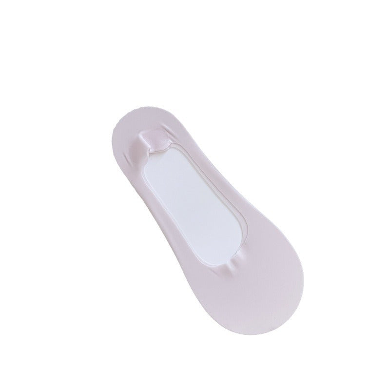 Candy Color Shallow Mouth Ice Silk Invisible Terry Bottom Boat Socks