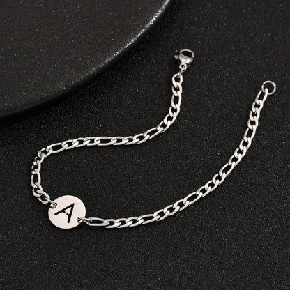 Letter Titanium Steel Bracelet