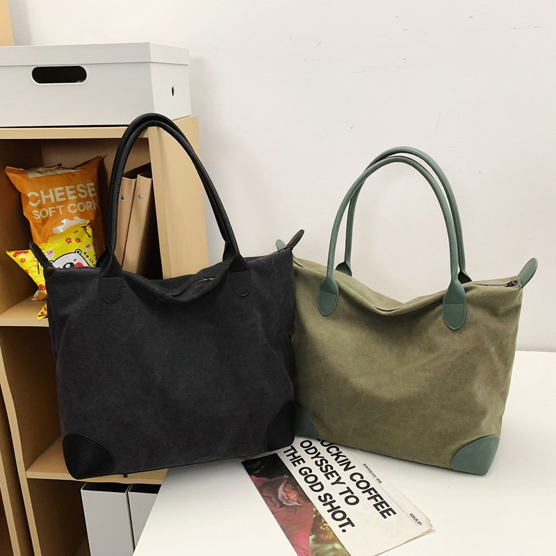 One-shoulder Large Capacity Canvas Travel Bag