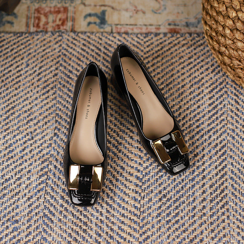 Chunky Heel Mary Jane Commuter Shoes