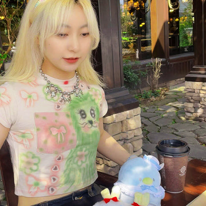 Euro-American Cute Crop Top