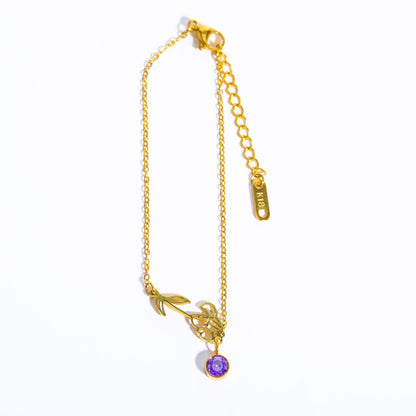 3D December Flower Bracelet