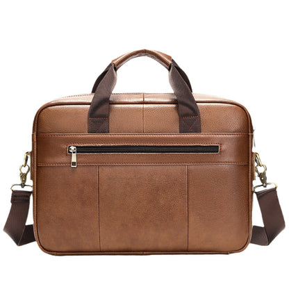 Men's Leather Crossbody Laptop Bag