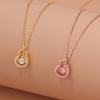 Gourd Necklace Female Clavicle Chain Silver Does Not Fade