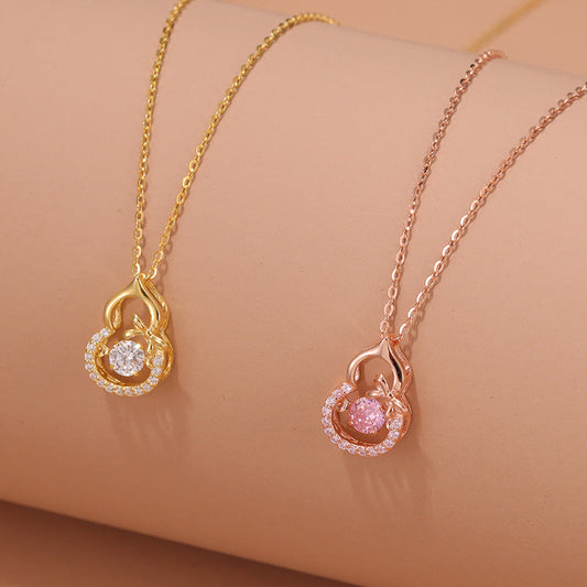 Gourd Necklace Female Clavicle Chain Silver Does Not Fade