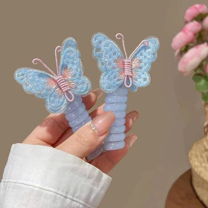 Embroidered Butterfly Hair Ring