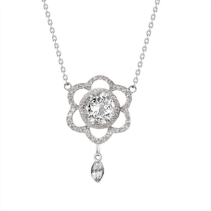 S925 Silver Zircon Diamond Necklace