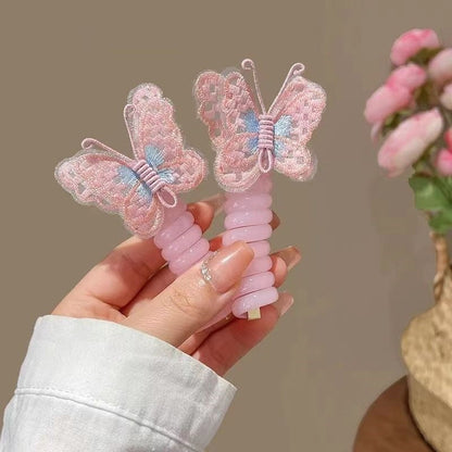 Embroidered Butterfly Hair Ring