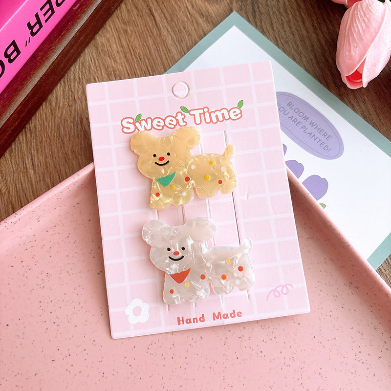 Cute Cartoon Acrylic Cat Barrettes Girl