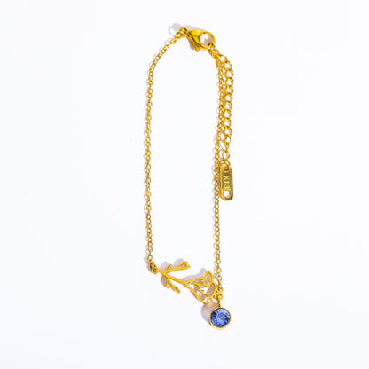 3D December Flower Bracelet