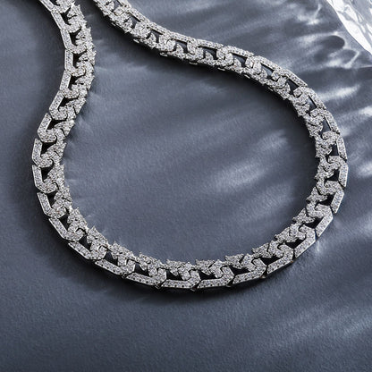 10mm Full Diamond Cuban Link Necklace