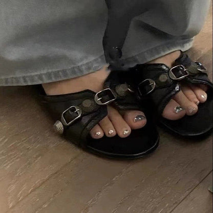 Fashionable Sandals Black Wine Glass Heel