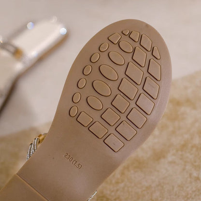 Rhinestone Flat Sandals