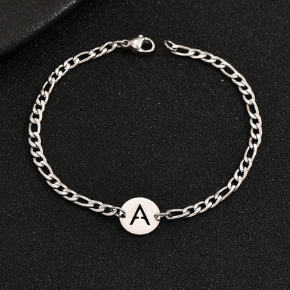 Letter Titanium Steel Bracelet