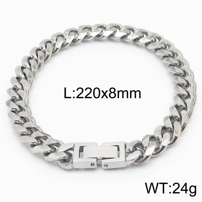Cuban Link Titanium Steel Bracelet