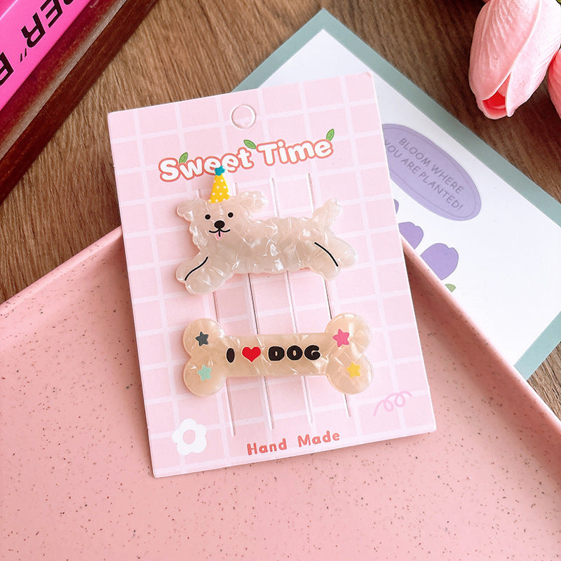 Cute Cartoon Acrylic Cat Barrettes Girl