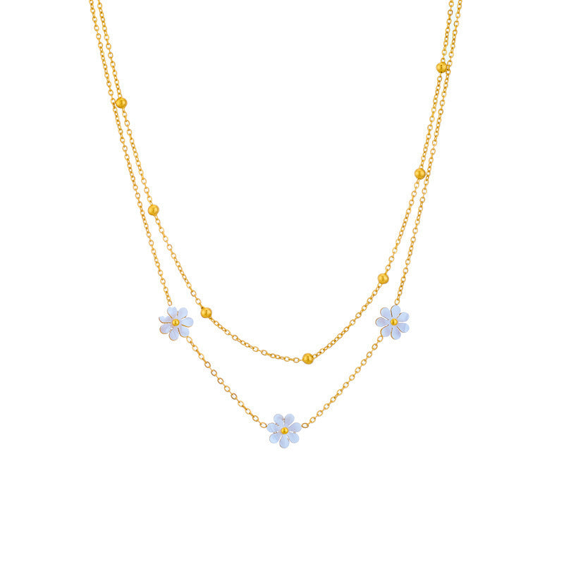 Stainless Steel Daisy Jewelry Set