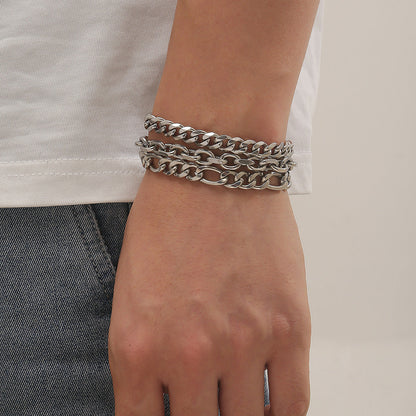 Stainless Steel Sunflower Bracelet Set
