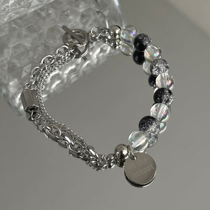 Round Card Burst Beads Bracelet