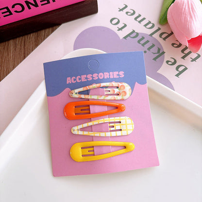 Cute Dripping Printing Candy Color Hair Clip