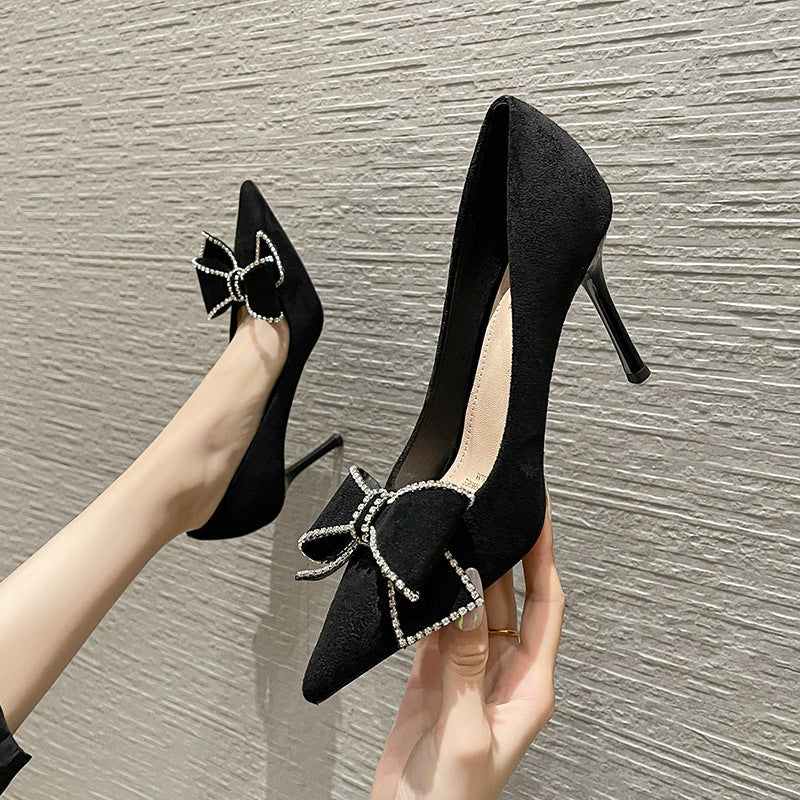 Korean Bowknot Stiletto Heels