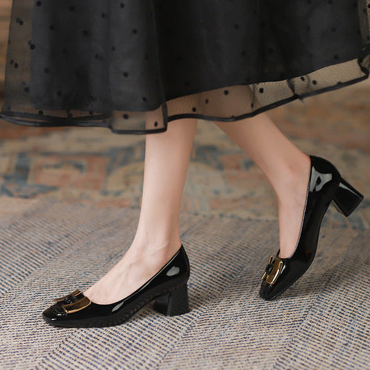 Chunky Heel Mary Jane Commuter Shoes