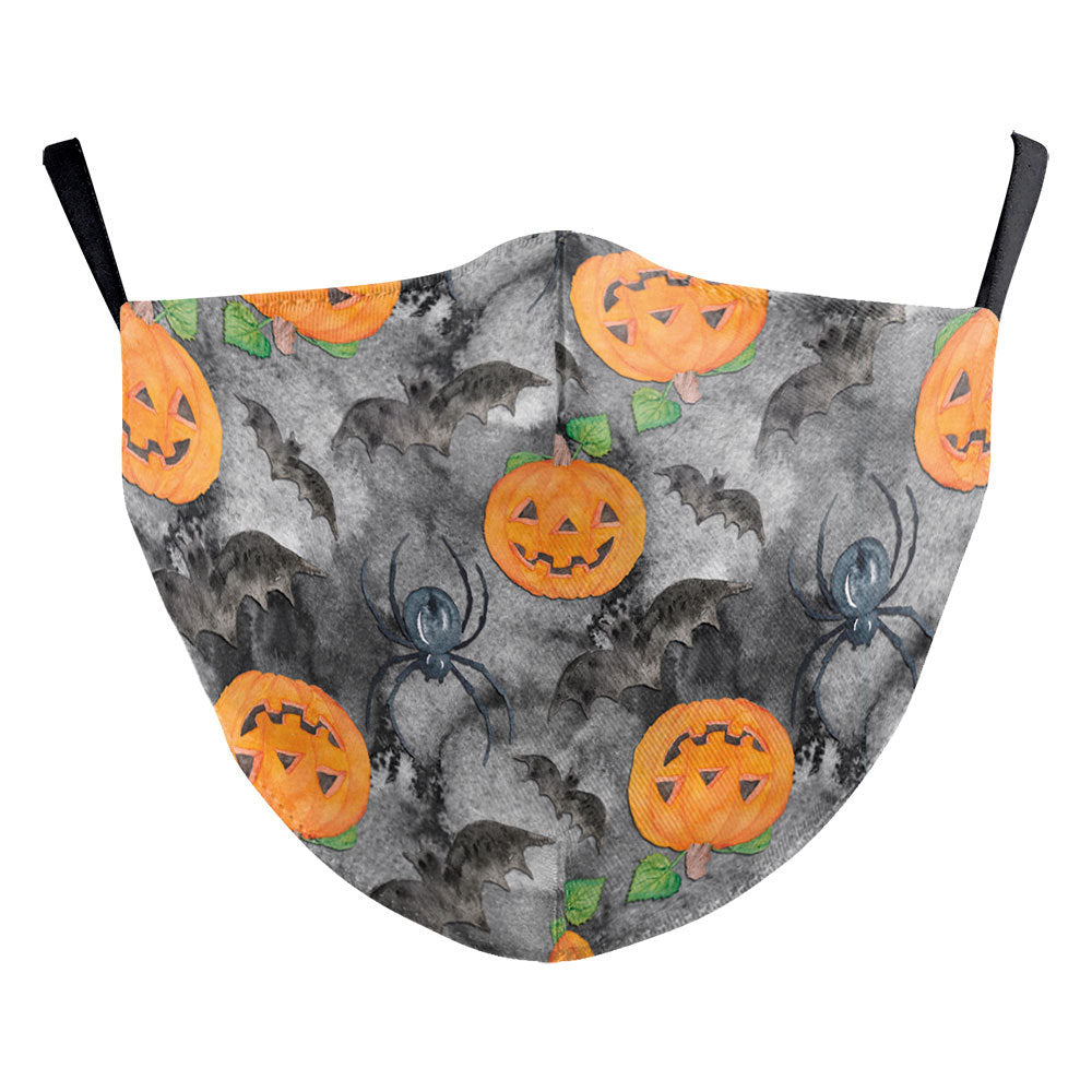Digital Printing Halloween Skull Pumpkin Dustproof Mask