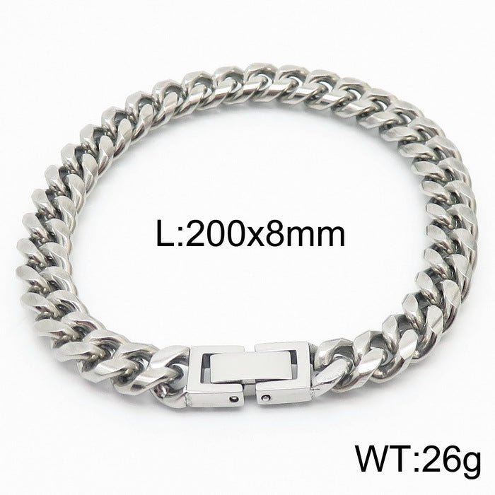 Cuban Link Titanium Steel Bracelet