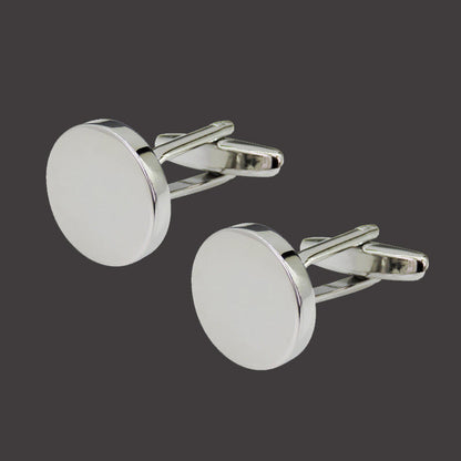 Black Gold Silver Laser Cufflinks