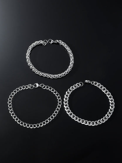 Stainless Steel Sunflower Bracelet Set