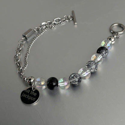 Round Card Burst Beads Bracelet