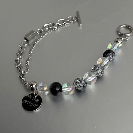 Round Card Burst Beads Bracelet