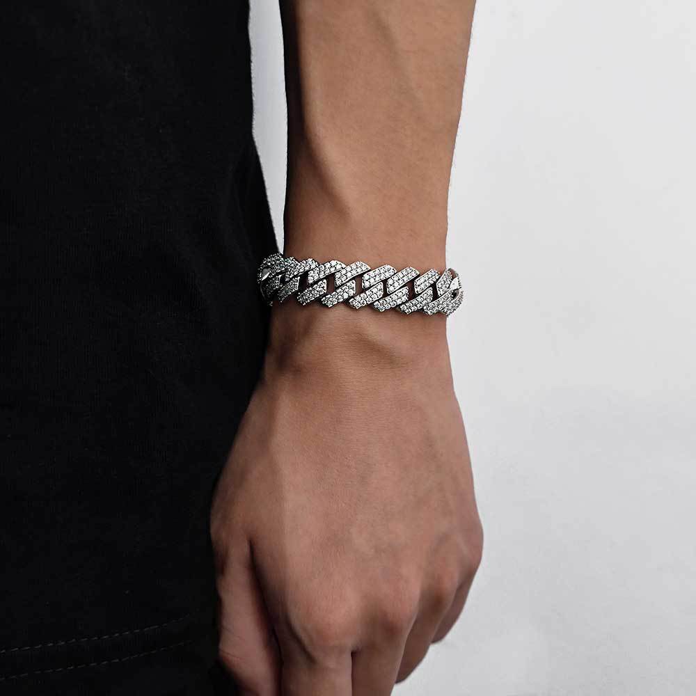 15mm Rhombus Cuban Bracelet