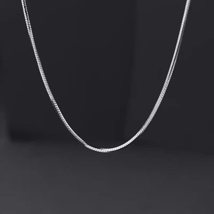 S925 Sterling Silver Octagonal Snake Bones Chain