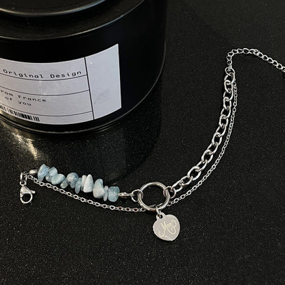 Heart Stitching Gravel Bracelet
