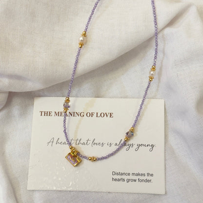 Natural White Lip Shell Butterfly Cold Niche Beaded Necklace