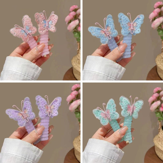 Embroidered Butterfly Hair Ring