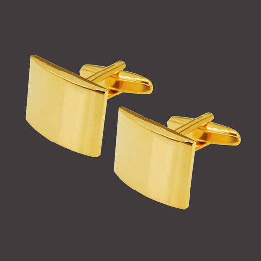 Black Gold Silver Laser Cufflinks