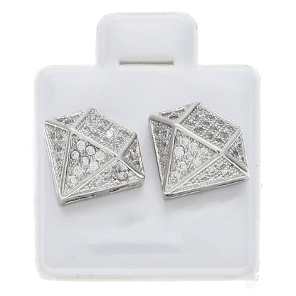 Hip Hop Zircon Stud Earrings