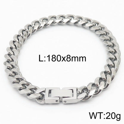 Cuban Link Titanium Steel Bracelet