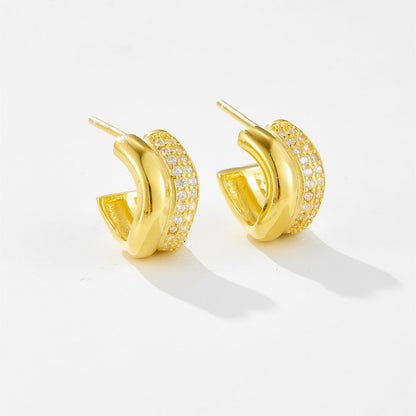 Geometric Circle S925 Silver Earrings