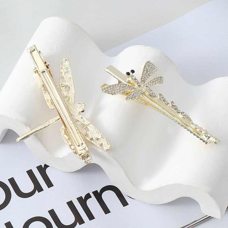 Fashion Women's Diamond Dragonfly Barrettes Creative