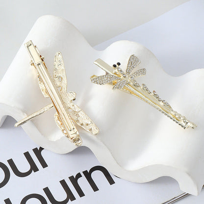 Fashion Women's Diamond Dragonfly Barrettes Creative