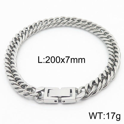 Cuban Link Titanium Steel Bracelet