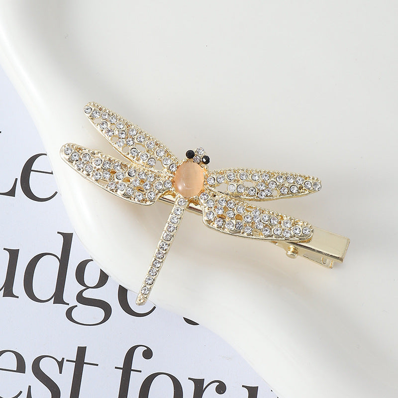 Fashion Women's Diamond Dragonfly Barrettes Creative