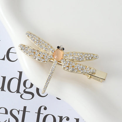 Fashion Women's Diamond Dragonfly Barrettes Creative