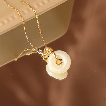 925 Silver Jade Clavicle Necklace