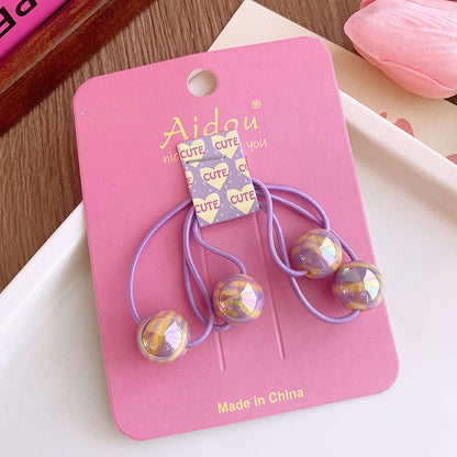 Colorful Round Beads Children's Hair String